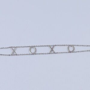 XOXO Hugs and Kisses Silver Chain Bracelet